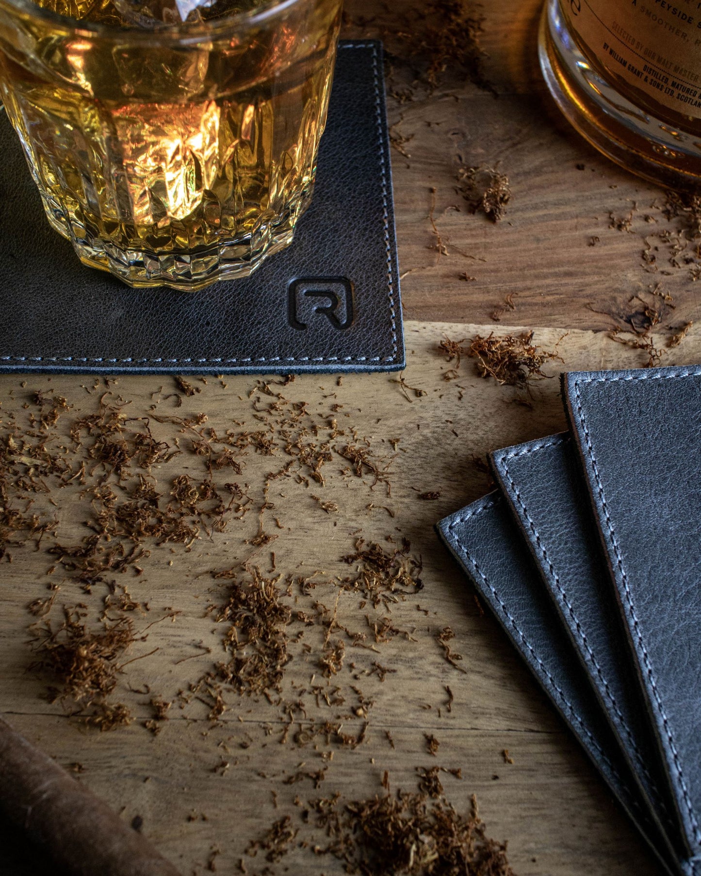 Italian Leather Coasters (6x)