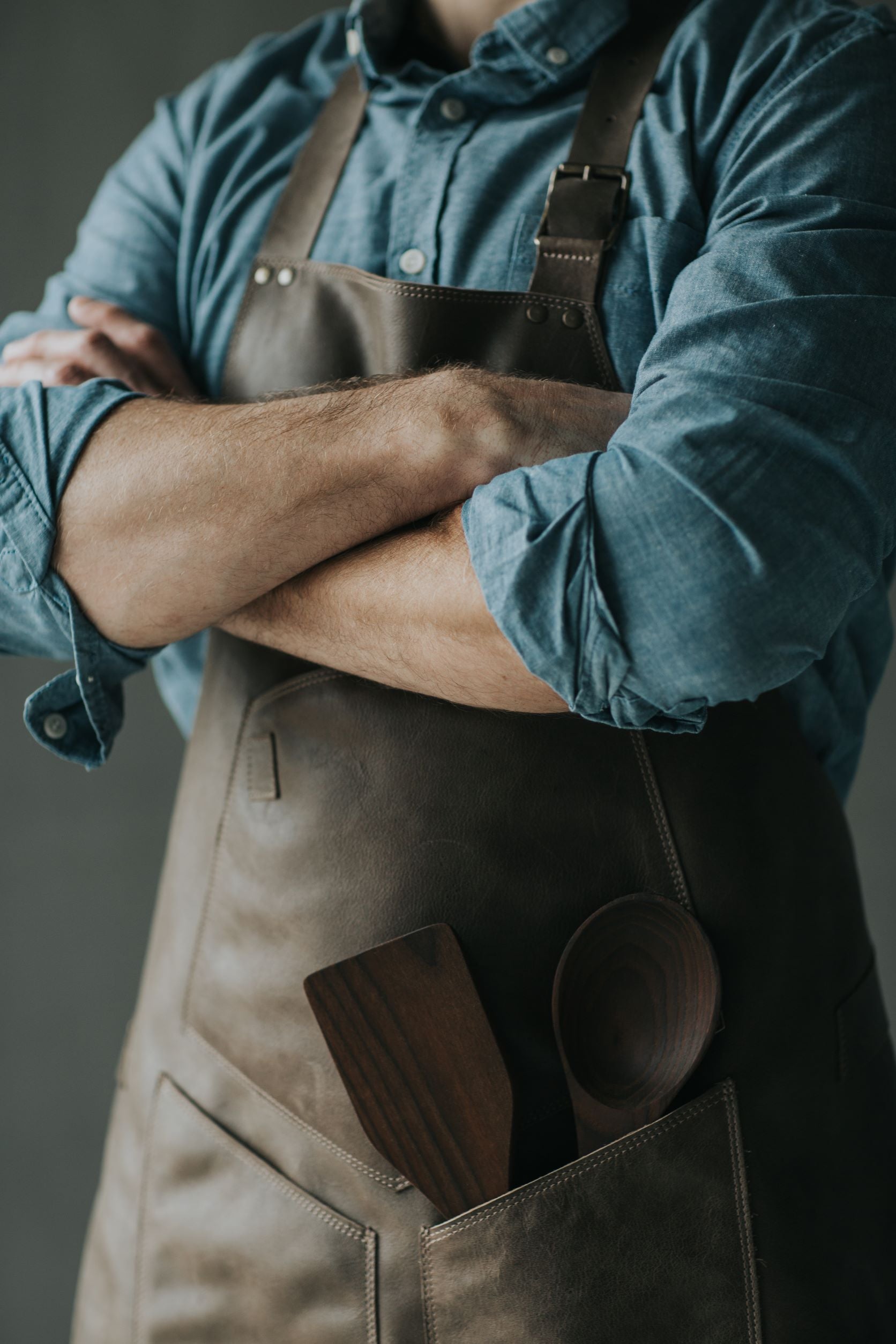 Protective Brown Leather Apron